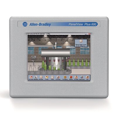 Allen-Bradley 2711PC-T6C20D8 PanelView Plus 6 Compact 600 เทอร์มินัล HMI หน้าจอสัมผัส Ethernet RS232