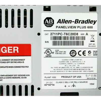Allen-Bradley 2711PC-T6C20D8 PanelView Plus 6 Compact 600 เทอร์มินัล HMI หน้าจอสัมผัส Ethernet RS232