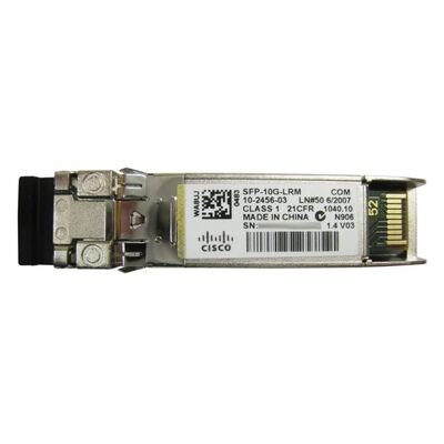 SFP-10G-LRM, โมดูล Cisco SFP, 10Gbps, ตัวเชื่อมต่อ LC, ระยะการเข้าถึง 220 ม.