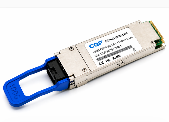 CQP-31100G-LR4 100G QSFP28 LR4 เครื่องรับแสง 10km SMF LC Module โซลูชั่นเครื่องรับแสง