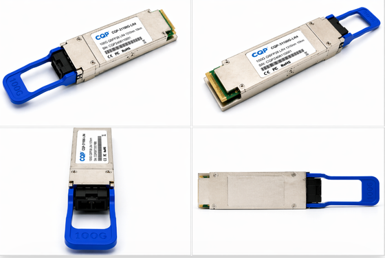 CQP-31100G-LR4 100G QSFP28 LR4 เครื่องรับแสง 10km SMF LC Module โซลูชั่นเครื่องรับแสง