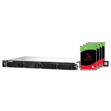 Qnap TS 435XeU 4u 4-Bay Nas Rack ติดผนังตั้งตั้ง Rack 4G ความลึกสั้น Rackmount Nas