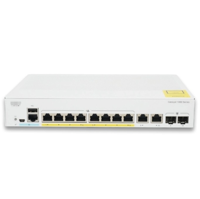 C1200-8T-E-2G Cisco Switches 8x 10/100/1000 Port 2x Gigabit Copper/SFP Combo Ports สามารถติดตั้ง Rack ได้