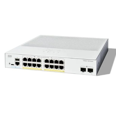 Cisco C1200-16P-2G - Cisco Switches 16x 10/100/1000 PoE+ Port ด้วยงบประมาณพลังงาน 120W, 2x Gigabit SFP, สามารถติดตั้ง Rack ได้