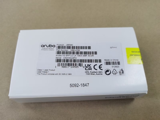 J4859D Aruba 1G SFP Aruba Transceivers Aruba 1G SFP LC LX 10km SMF Transceivers เครื่องรับสัญญาณ