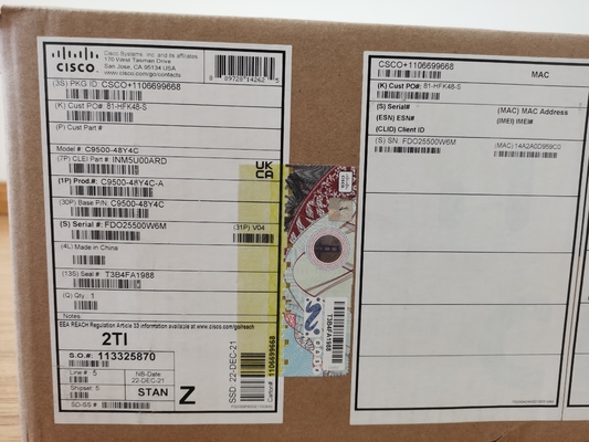 สวิตช์ Cisco C9500-48Y4C-A Catalyst 9500 48-Port 25G
