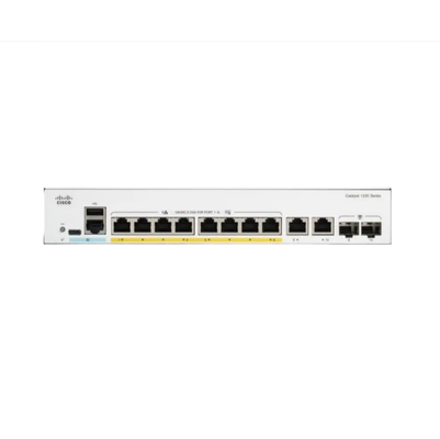 Cisco C1200-8T-E-2G Catalyst 1200 Series สวิตช์กิกะบิตอีเธอร์เน็ต 8 พอร์ตพร้อมอัปลิงค์ SFP 2 ตัว
