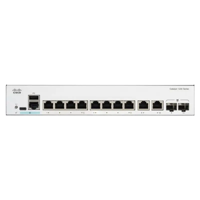 Cisco C1300-8FP-2G Catalyst 1300 8-พอร์ต PoE + สวิตช์ Gigabit พร้อม 2 GE Combo Uplinks