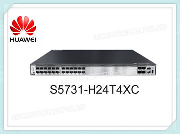 คลาวด์เอ็นจิ้น S5731-H24T4XC สวิตช์ของหัวเว่ย 24 * 10/100/1000 พอร์ต 4 * 10GE SFP + พอร์ต 1 * ช่องเสียบขยายโดยไม่มีอำนาจ